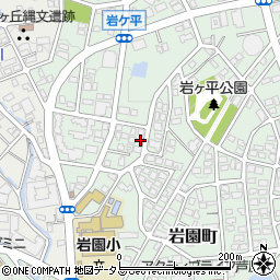 兵庫県芦屋市岩園町24-17周辺の地図