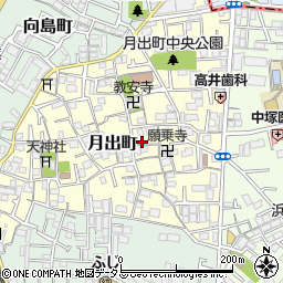 大阪府門真市月出町13-10周辺の地図