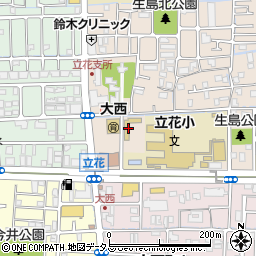 尼崎市立立花幼稚園周辺の地図