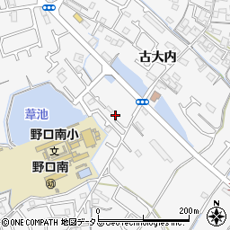 兵庫県加古川市野口町古大内256-8周辺の地図