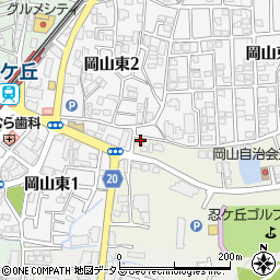 大阪府四條畷市岡山232-1周辺の地図