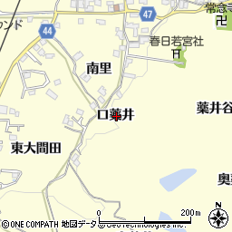 京都府木津川市加茂町里口薬井周辺の地図