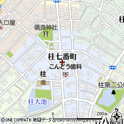 愛知県豊橋市柱七番町周辺の地図