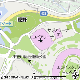 静岡県小笠山総合運動公園（エコパアリーナ）周辺の地図