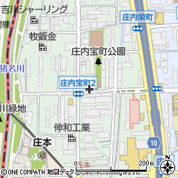 大阪府豊中市庄内宝町周辺の地図
