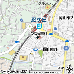 忍ヶ丘駅周辺の地図