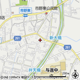 静岡県浜松市中央区市野町1460周辺の地図