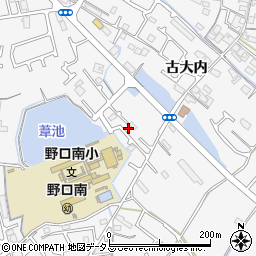 兵庫県加古川市野口町古大内252-21周辺の地図