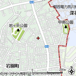 兵庫県芦屋市岩園町20-4周辺の地図