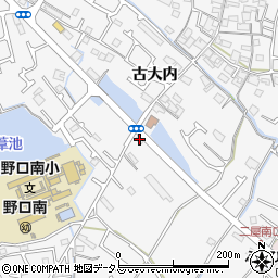 兵庫県加古川市野口町古大内72周辺の地図