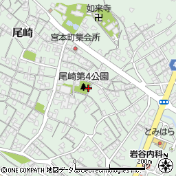 尾崎第４公園トイレ周辺の地図