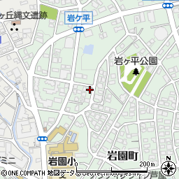 兵庫県芦屋市岩園町24-16周辺の地図