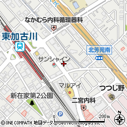 兵庫県加古川市平岡町新在家1350-21周辺の地図