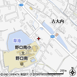 兵庫県加古川市野口町古大内252周辺の地図