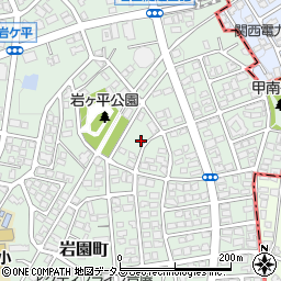 兵庫県芦屋市岩園町21周辺の地図