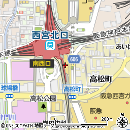 梅の花 西宮北口店周辺の地図