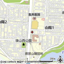 岡山山陽団地郵便局周辺の地図
