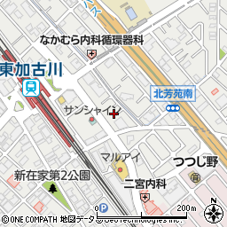 兵庫県加古川市平岡町新在家1350-5周辺の地図