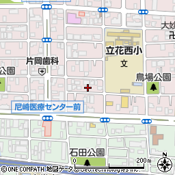 吉田テラスハウスＡ棟周辺の地図