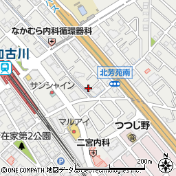 兵庫県加古川市平岡町新在家1445-1周辺の地図