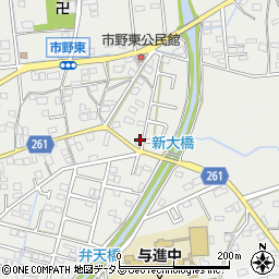 静岡県浜松市中央区市野町1267周辺の地図
