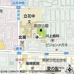 高田公園トイレ周辺の地図