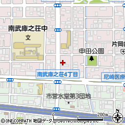 日本経済新聞武庫之荘販売所周辺の地図