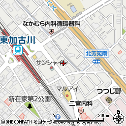 兵庫県加古川市平岡町新在家1351-7周辺の地図
