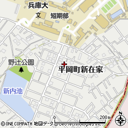 兵庫県加古川市平岡町新在家2066-3周辺の地図