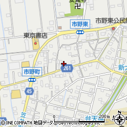 静岡県浜松市中央区市野町1708周辺の地図