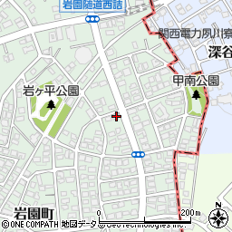 兵庫県芦屋市岩園町20-23周辺の地図