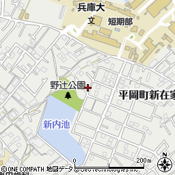 兵庫県加古川市平岡町新在家2093-7周辺の地図