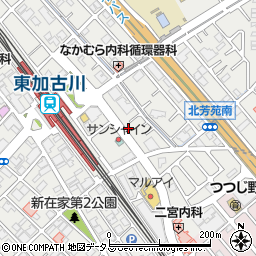 兵庫県加古川市平岡町新在家1352-1周辺の地図