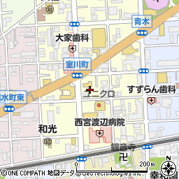 兵庫県西宮市室川町周辺の地図