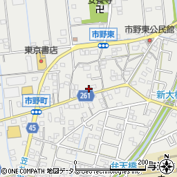 静岡県浜松市中央区市野町1709周辺の地図