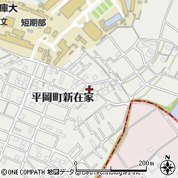 兵庫県加古川市平岡町新在家2057-1周辺の地図