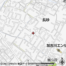 兵庫県加古川市野口町長砂周辺の地図
