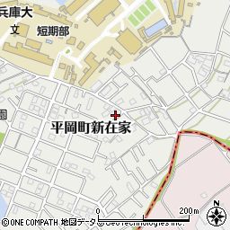 兵庫県加古川市平岡町新在家2059-4周辺の地図