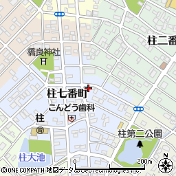 愛知県豊橋市柱七番町21周辺の地図