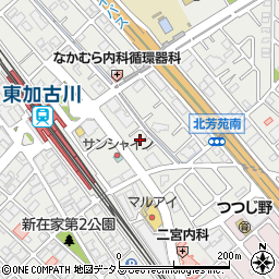 兵庫県加古川市平岡町新在家1351-6周辺の地図