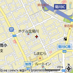 静岡県菊川市加茂周辺の地図