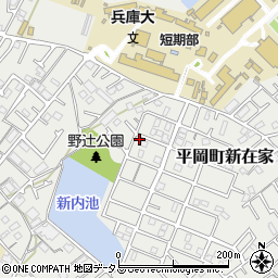 兵庫県加古川市平岡町新在家2066-26周辺の地図