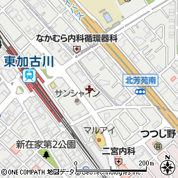 兵庫県加古川市平岡町新在家1352-8周辺の地図