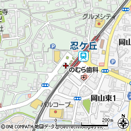 栄久堂吉宗忍ケ丘店周辺の地図
