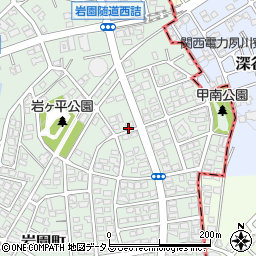 兵庫県芦屋市岩園町20周辺の地図