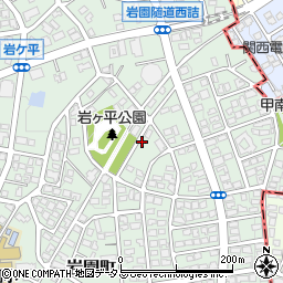 兵庫県芦屋市岩園町21-6周辺の地図