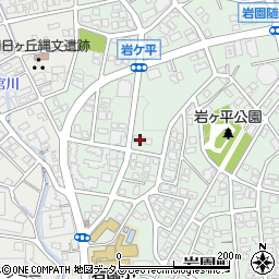 兵庫県芦屋市岩園町27-2周辺の地図