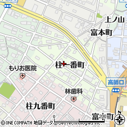 愛知県豊橋市柱一番町周辺の地図