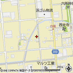 静岡県浜松市中央区白鳥町周辺の地図