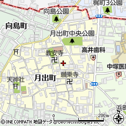 大阪府門真市月出町12周辺の地図